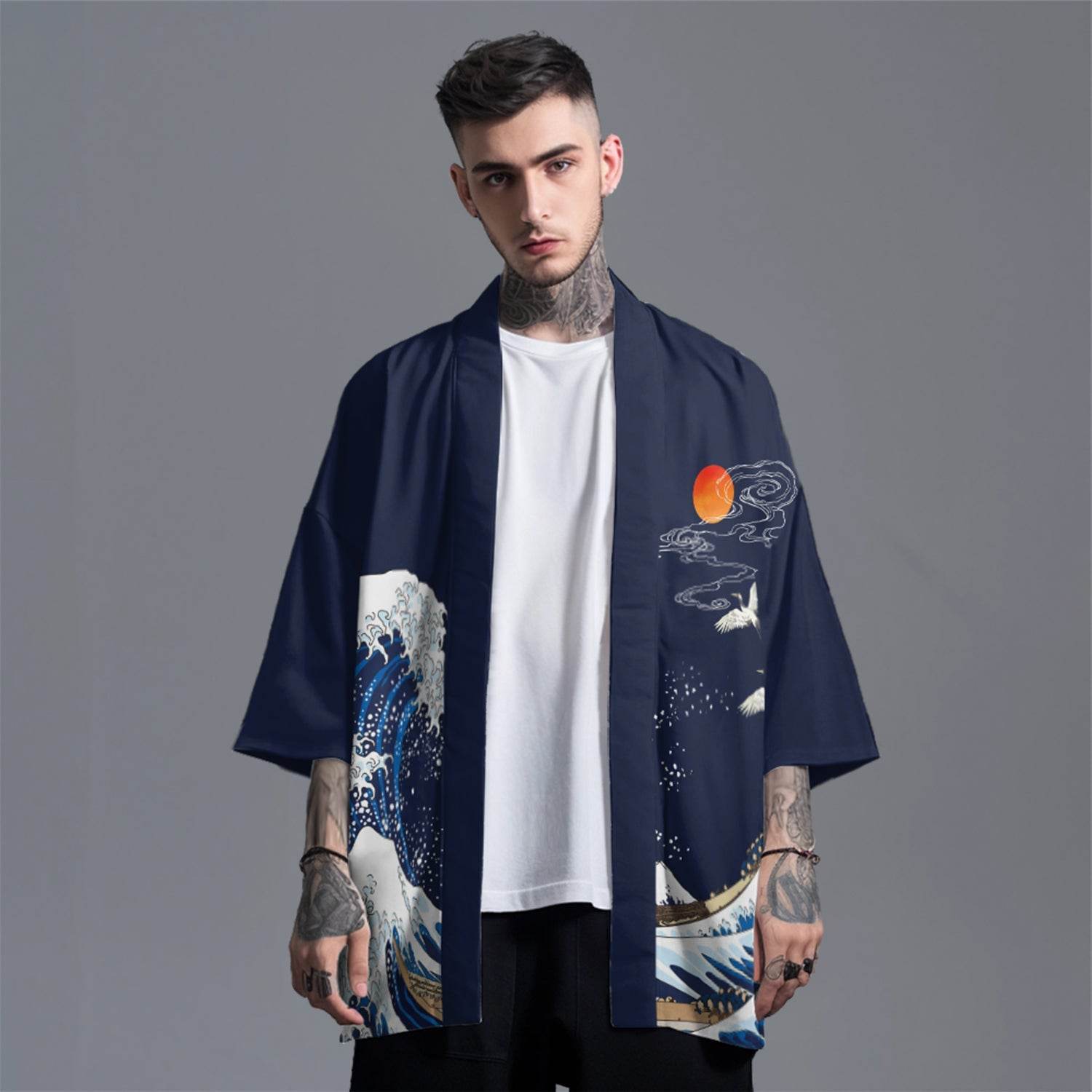 K03 Jumping Koi Kimono - Lunafy