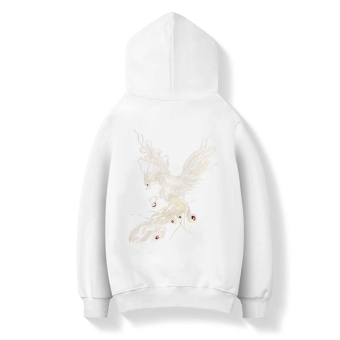 KH9011 Striking Phoenix Embroidery Hoodie - Lunafy