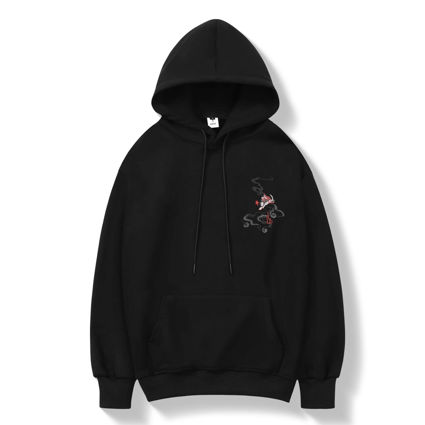 KH9011 Striking Phoenix Embroidery Hoodie - Lunafy